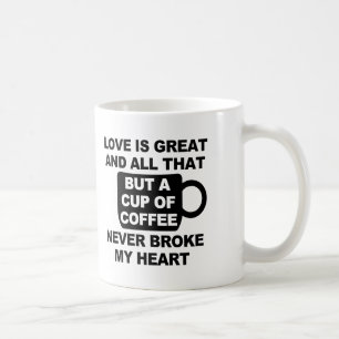 Taza De Café El café de amor me rompe el corazón