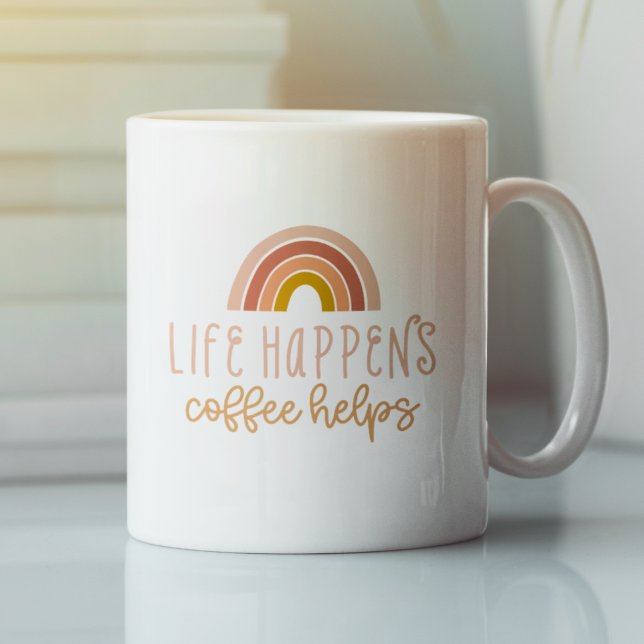 Taza De Café El café de la vida ayuda a hacer una cita graciosa (Subido por el creador)