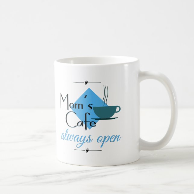 Taza De Café El café de mamá siempre abierto (Derecha)