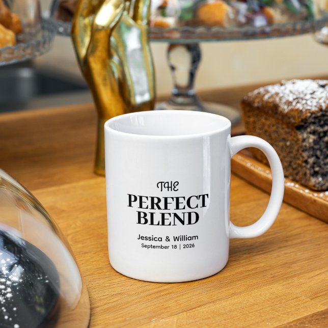 Taza De Café El Café De Mezcla Perfecto | Boda de nombres perso (Subido por el creador)