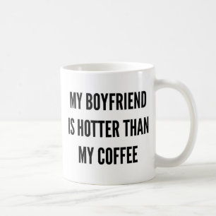 Taza De Café El café del navidad mi novio es más caliente que