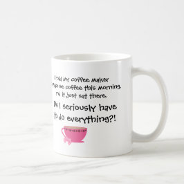 Taza De Café El café divertido bromea arco femenino del rosa de