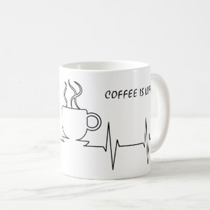 Taza De Café El café divertido es Life EKG
