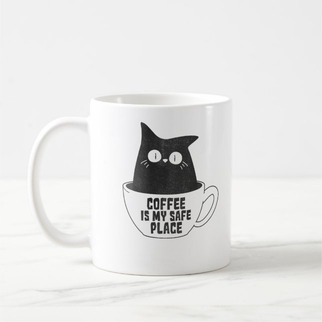 Taza De Café El Café Es Mi Lugar Seguro (Izquierda)