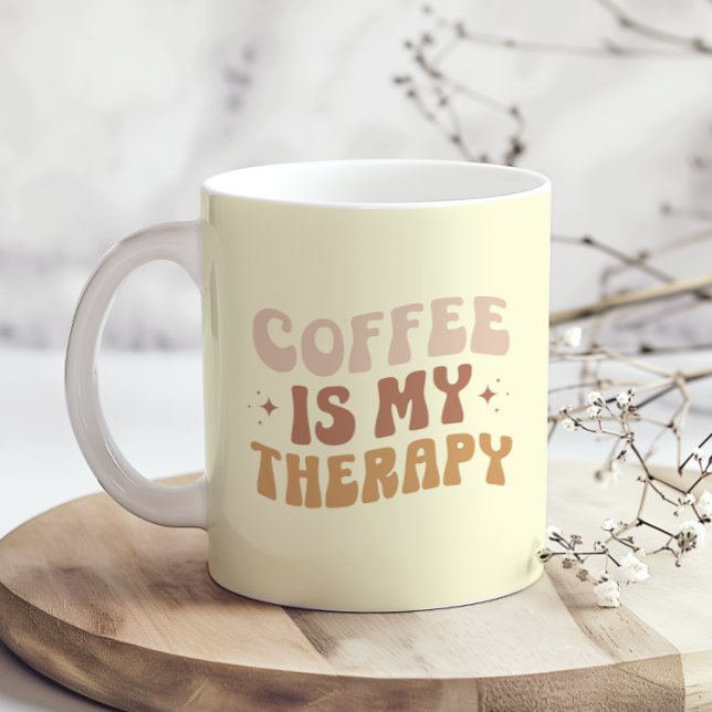 Taza De Café El Café Es Mi Terapia Me Encanta Coffee Quote Funn (Subido por el creador)
