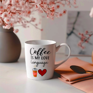 Taza De Café El café gracioso es mi lenguaje de amor