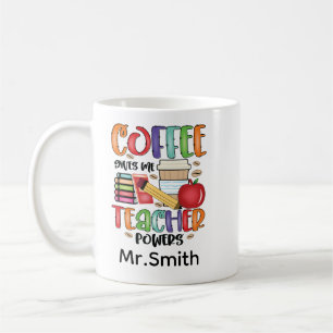 Taza De Café El café me da poderes docentes