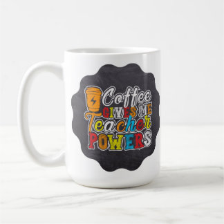 Taza De Café El café me da poderes docentes