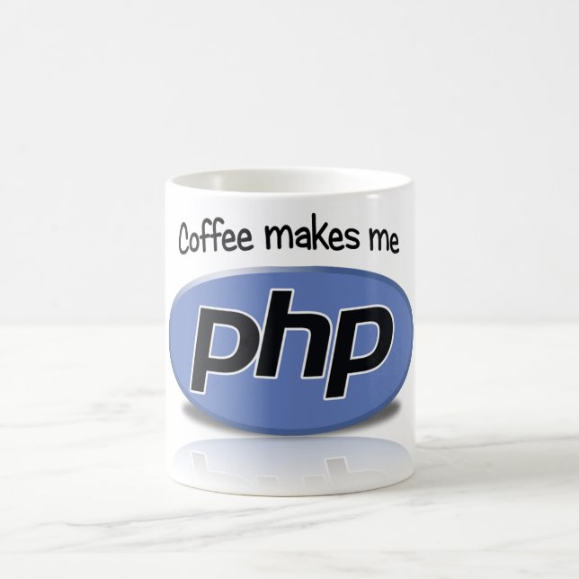 Taza De Café El café me hace el PHP (Centro)