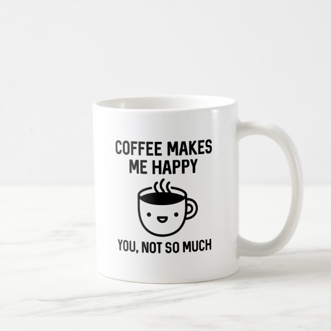 Taza De Café El café me hace feliz (Derecha)