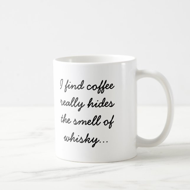Taza De Café El café oculta el olor del whisky (Derecha)