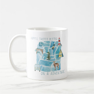 Taza De Café El café prueba mejor en una aventura