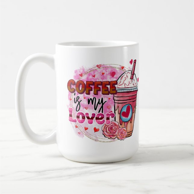 TAZA DE CAFÉ EL CAFÉ ROSA ES MI AMOR (Izquierda)