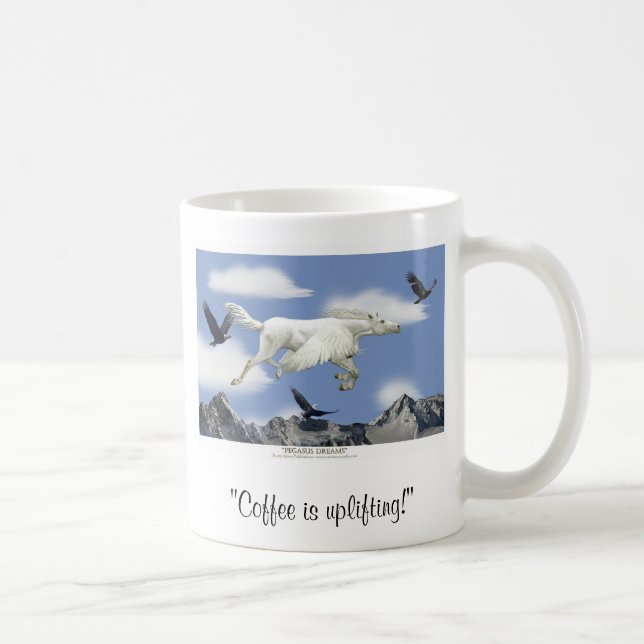 Taza De Café ¡EL CAFÉ SE ESTÁ UPLICANDO! Pegasus Art Mug (Derecha)
