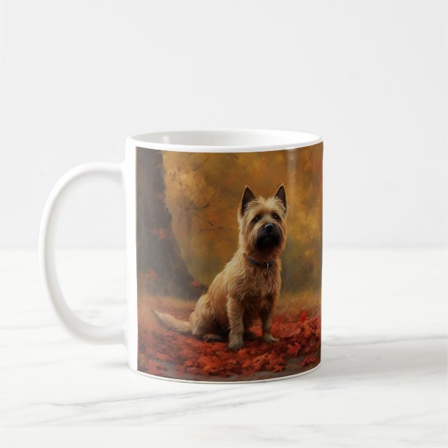Taza De Café El Cairn Terrier se inspira en las hojas de otoño (Izquierda)