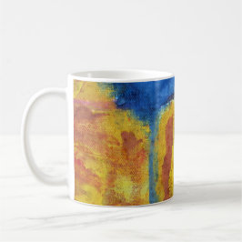 Taza De Café El calentamiento global: desierto abstracto azul r