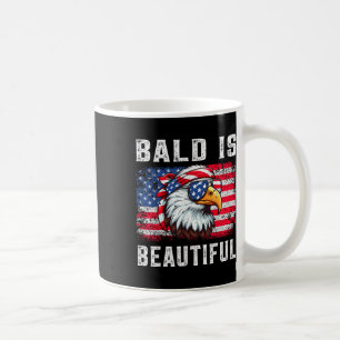 Taza De Café El Calvo Es Bonito Gracioso Eagle Bandana Patrióti