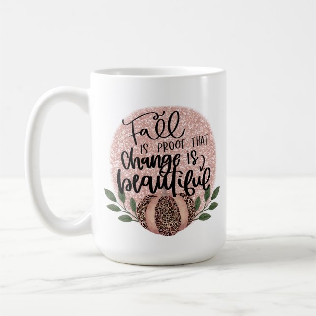 Taza De Café El cambio es Hermoso Otoño (Izquierda)