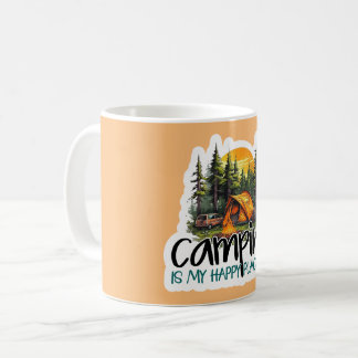 Taza De Café El campamento es mi viaje feliz