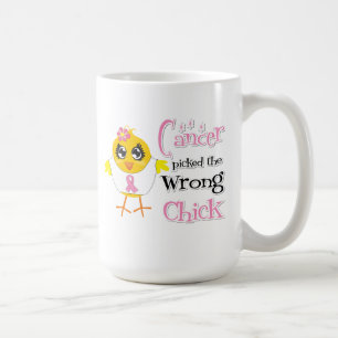 Taza De Café El cáncer de pecho escogió el polluelo incorrect