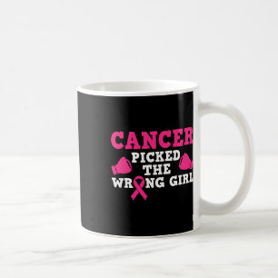 Taza De Café El Cáncer Recogió La Cinta Rosa Chica Equivocada