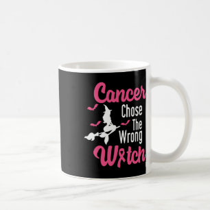 Taza De Café El cáncer se metió con el sombrero de bruja rosa e