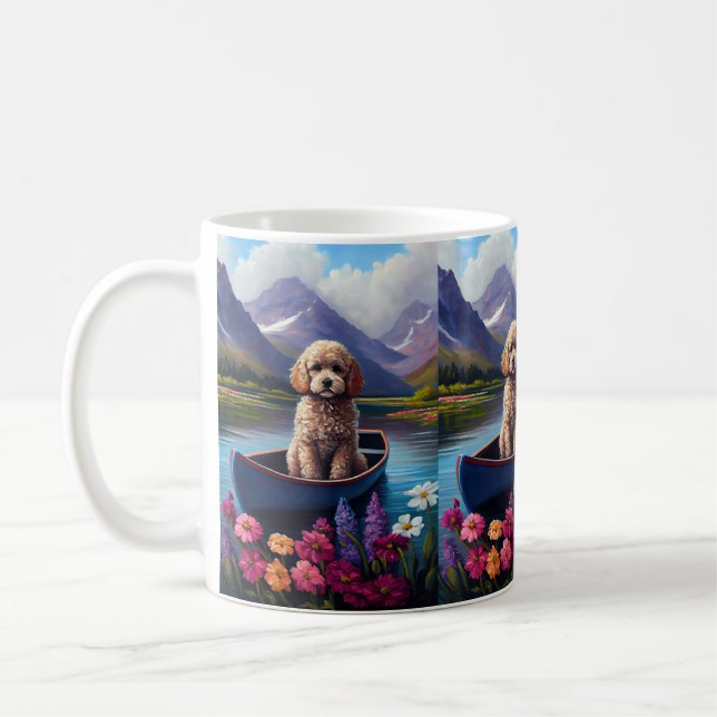 Taza De Café El caniche en un remo: Una aventura panorámica (Izquierda)