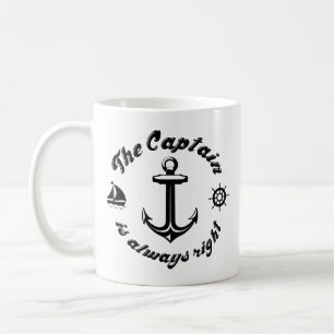 Taza De Café El Capitán Siempre Está En Lo Correcto En El Café