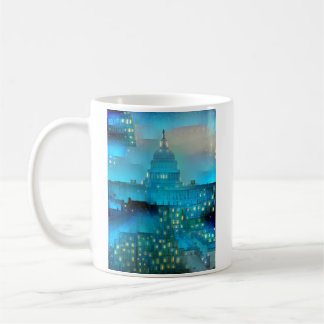 Taza De Café El Capitolio de EE.UU. en luces