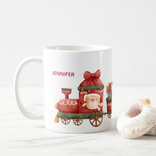 Taza De Café El caprichoso tren de navidad vintage con juguetes