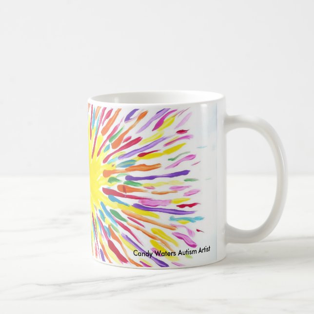 Taza De Café El caramelo riega al artista del autismo (Derecha)