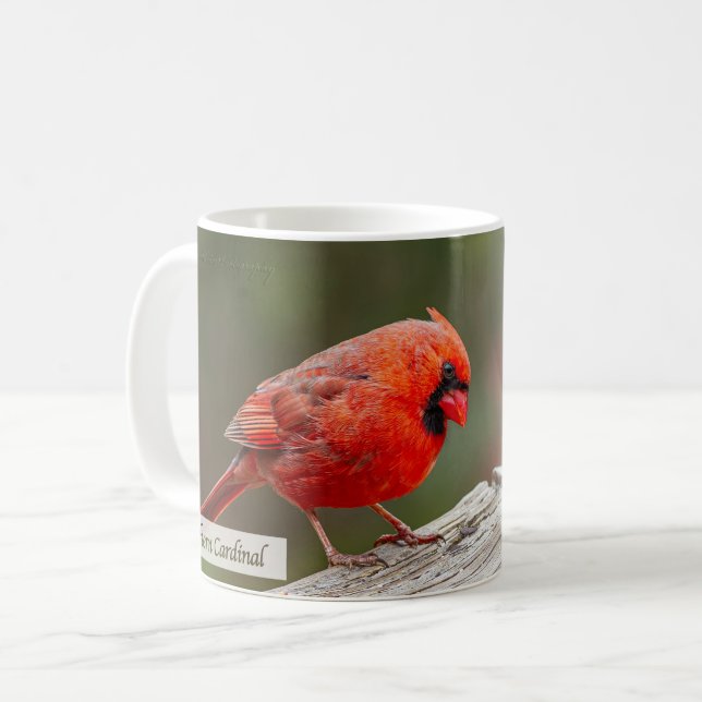Taza De Café El cardenal norte Psalm 145:14 KJV (Anverso izquierdo)