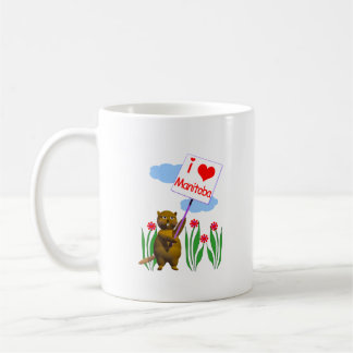 Taza De Café El castor canadiense ama a Manitoba