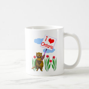 Taza De Café El castor canadiense ama a Ontario