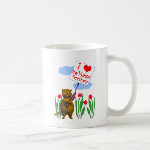 Taza De Café El castor canadiense ama al yukón