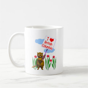 Taza De Café El castor canadiense ama la Columbia Británica