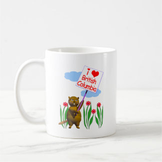 Taza De Café El castor canadiense ama la Columbia Británica