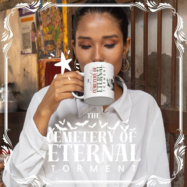 Taza De Café El cementerio del eterno tormento (The Cemetery of Eternal Torment cover from The Beekeeper Store)