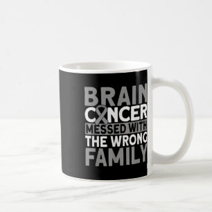 Taza De Café El Cerebro Envuelto Con El Malo Cáncer De Cerebro 