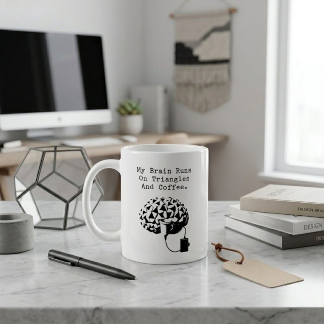 Taza De Café El Cerebro Funciona Con Café De Triángulos Amante  (Subido por el creador)