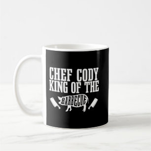 Taza De Café El chef Mens Cody es el rey de la barbacoa BBQ Gri