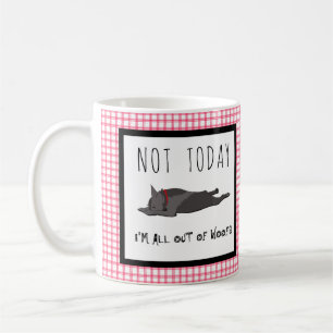 Taza De Café El cheque rojo perezoso bulldog francés divertido