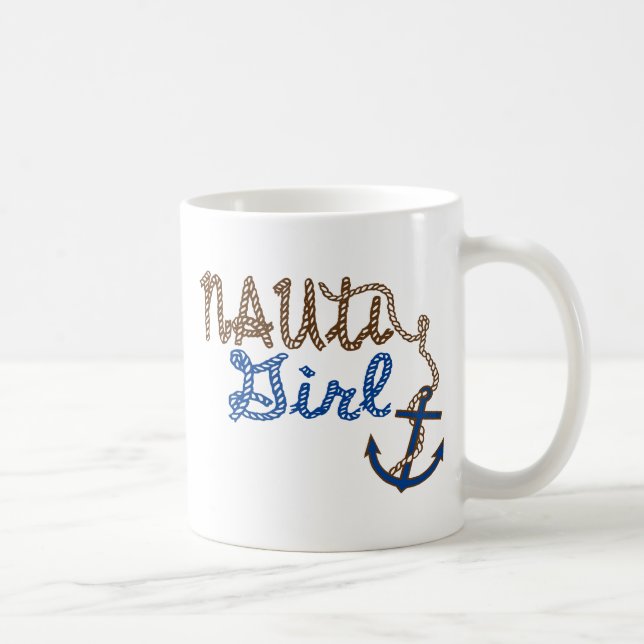 Taza De Café El Chica Nauti, Rope Knots y Anchor (Derecha)