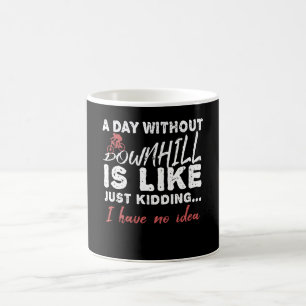 Taza De Café El ciclista de montaña cuesta abajo diciendo un r