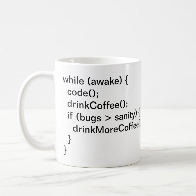 Taza De Café El ciclo del café del programador (Izquierda)