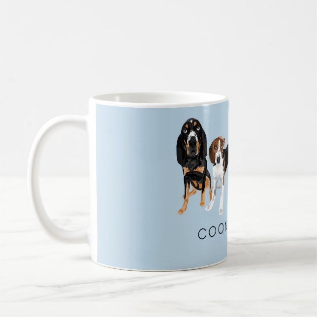 Taza De Café El cielo azul claro de Coonhound (Izquierda)