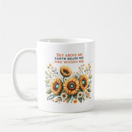 Taza De Café El cielo encima de mí girasol personalizado
