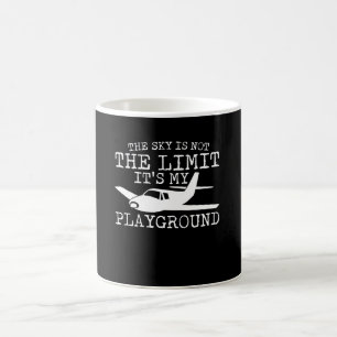 Taza De Café El cielo no es límite su mi piloto del patio