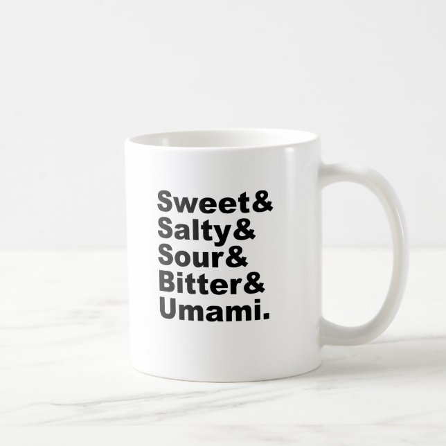 Taza De Café El cinco amargos y Umami amargos salados dulces de (Derecha)