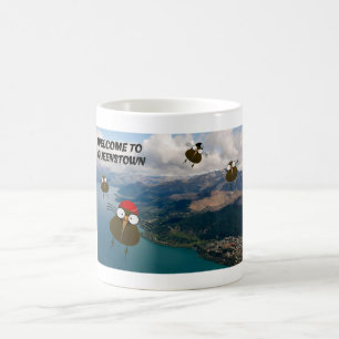 Taza De Café El clan Apteryx te da la bienvenida a Queenstown